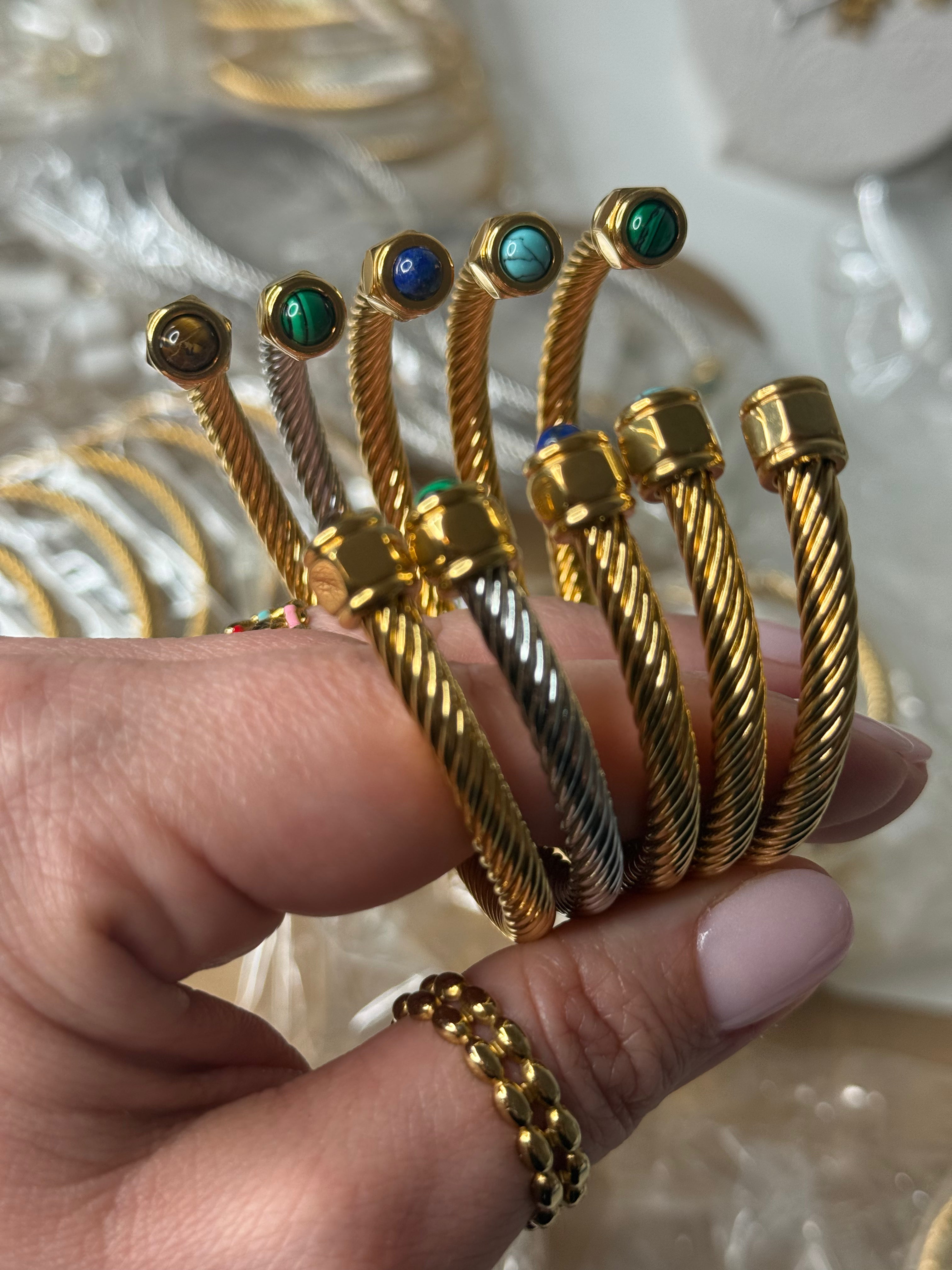 Bangle Gil - Green- two tones